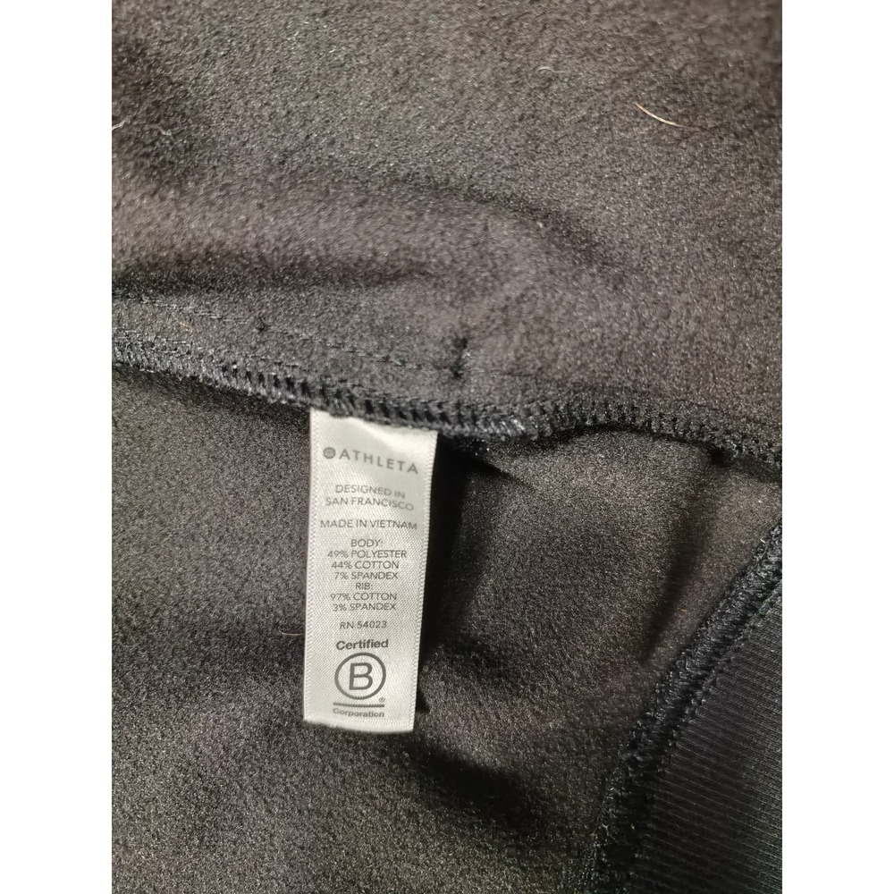 Athleta Full Zip Hoodie XS Black Thumbholes Sporty Off-Duty Wellness-core‎ - Picture 10 of 13
